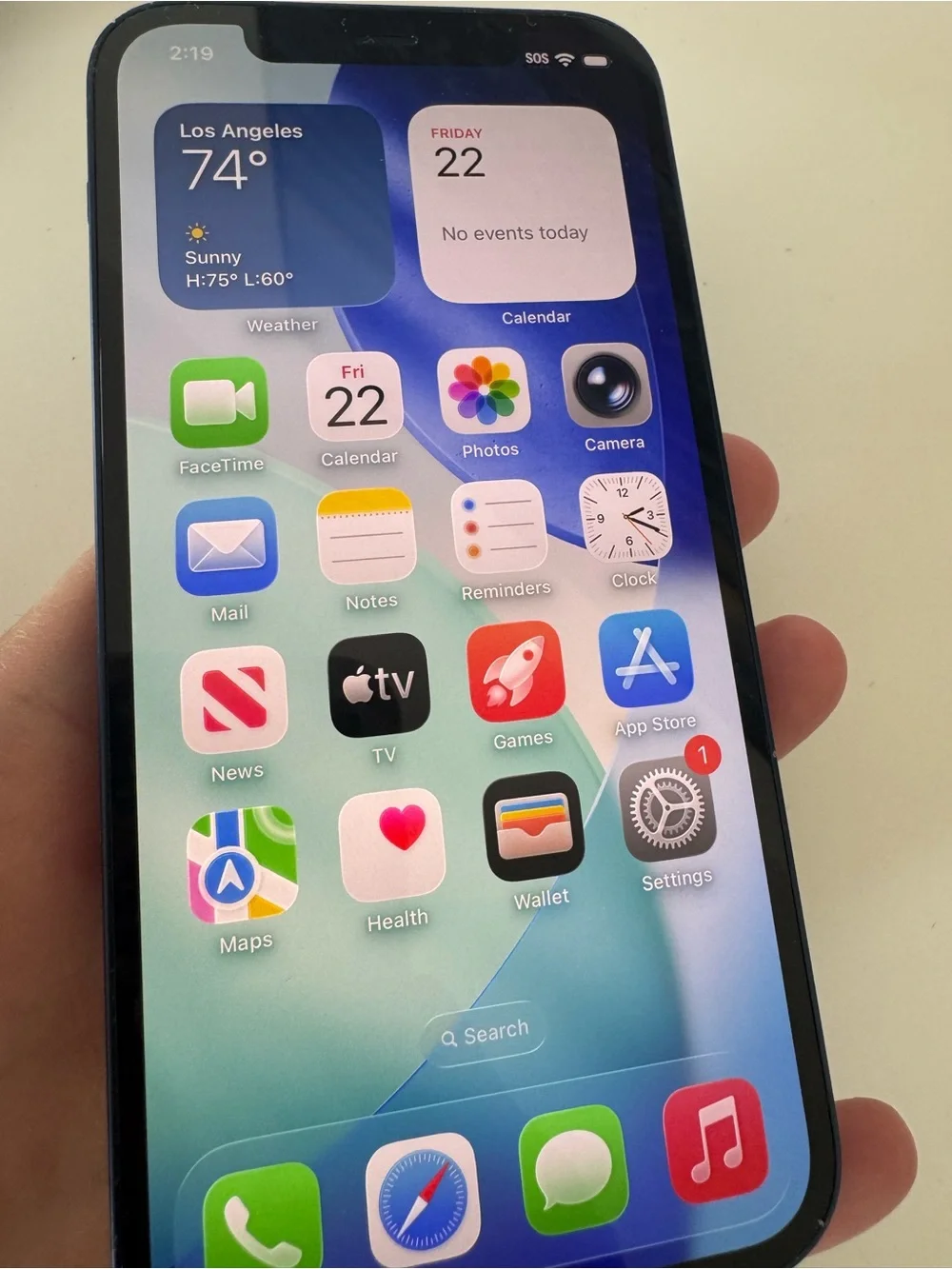 Apple iPhone 12 128 G Blue Cell Phone Smart Phone